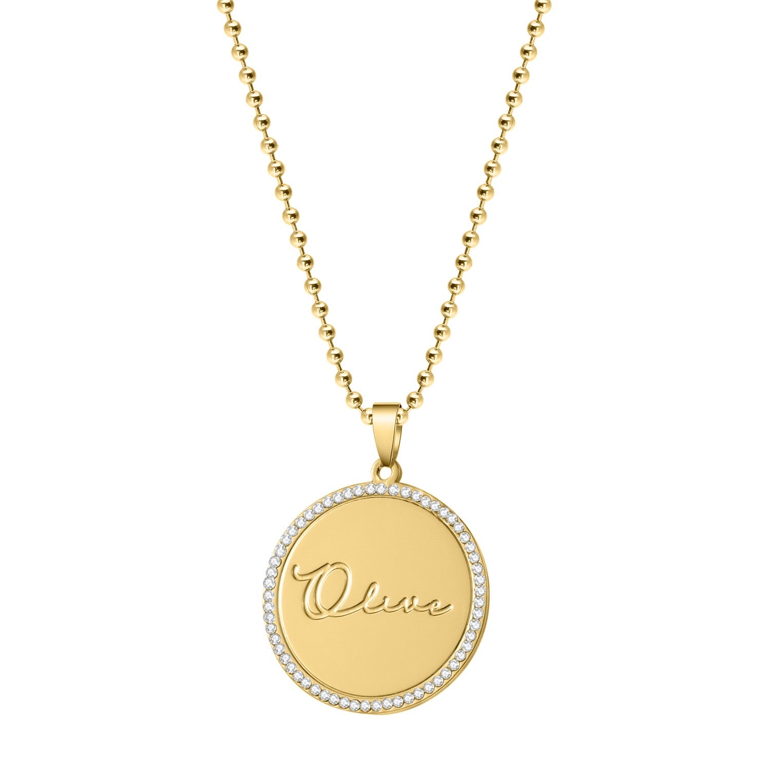 Collier médaille porté