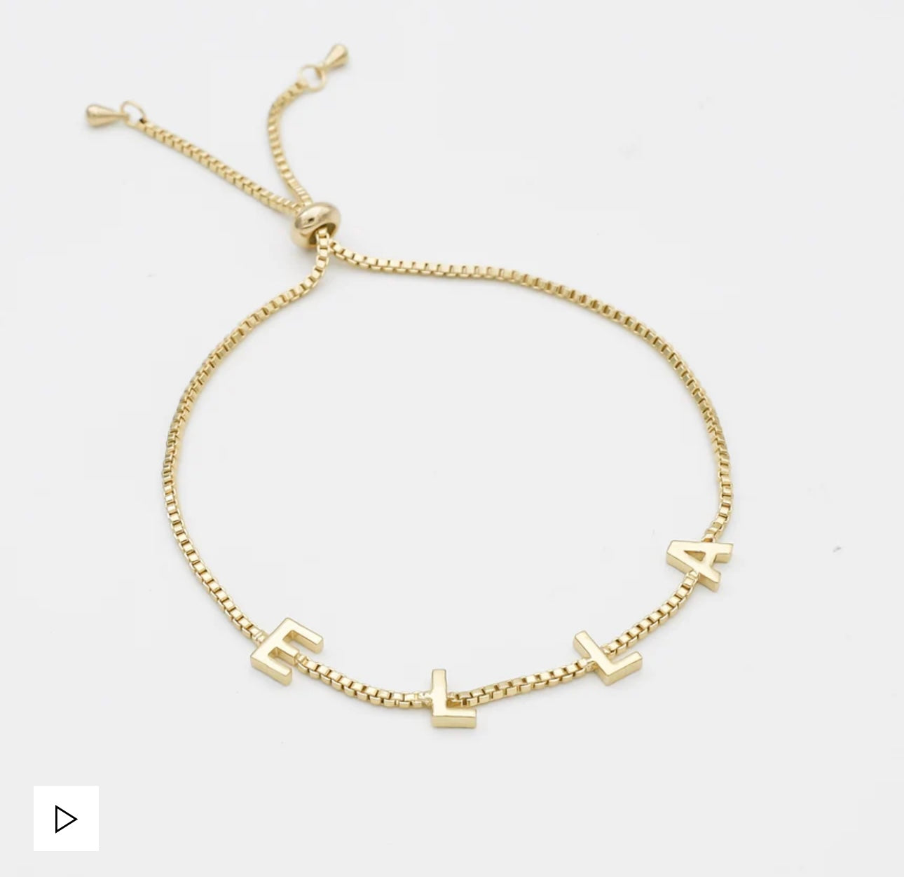 Bracelet personnalisé Lina avec prénom suspendu en acier inoxydable