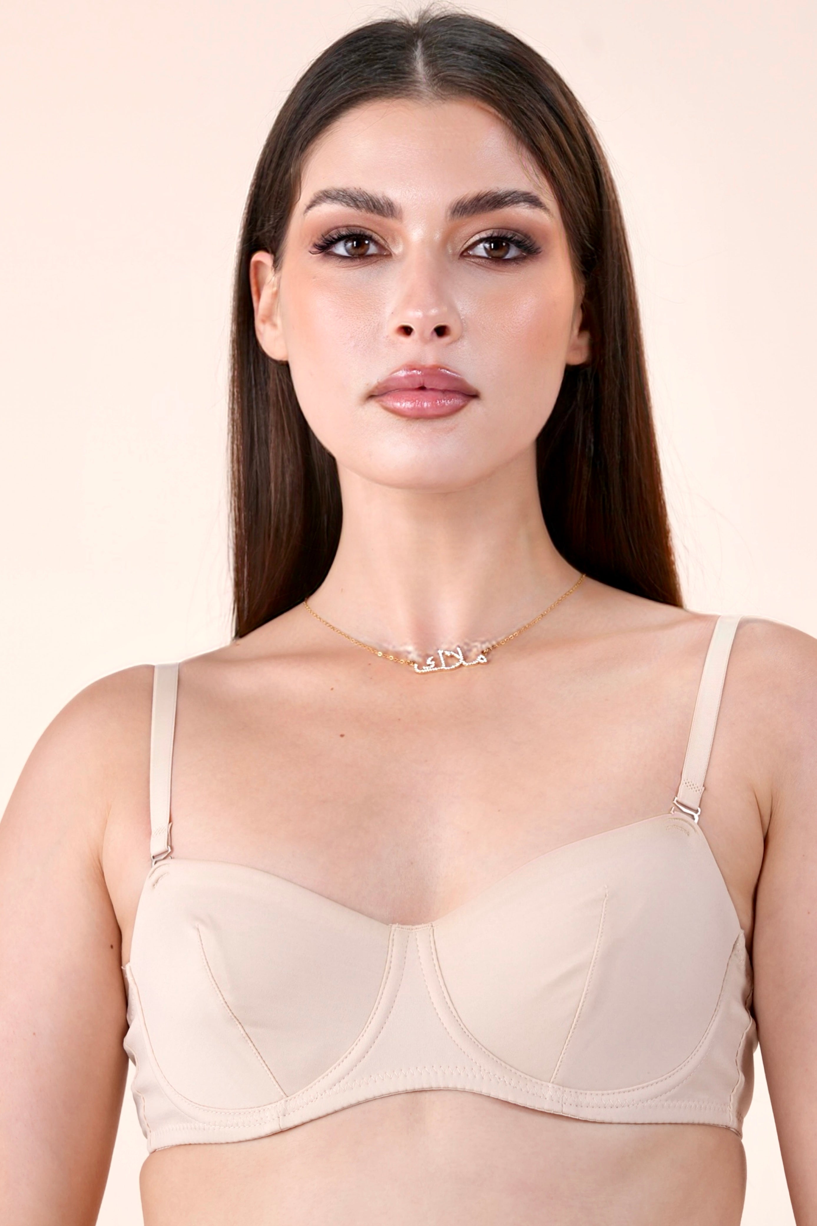 Collier prénom arabe avec strass argenté - bijou personnalisé Talisma