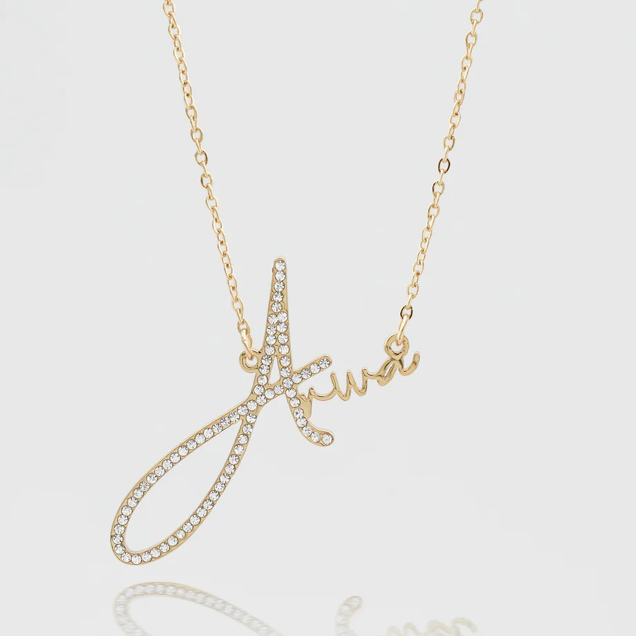 Collier prénom signature personnalisé style manuscrit