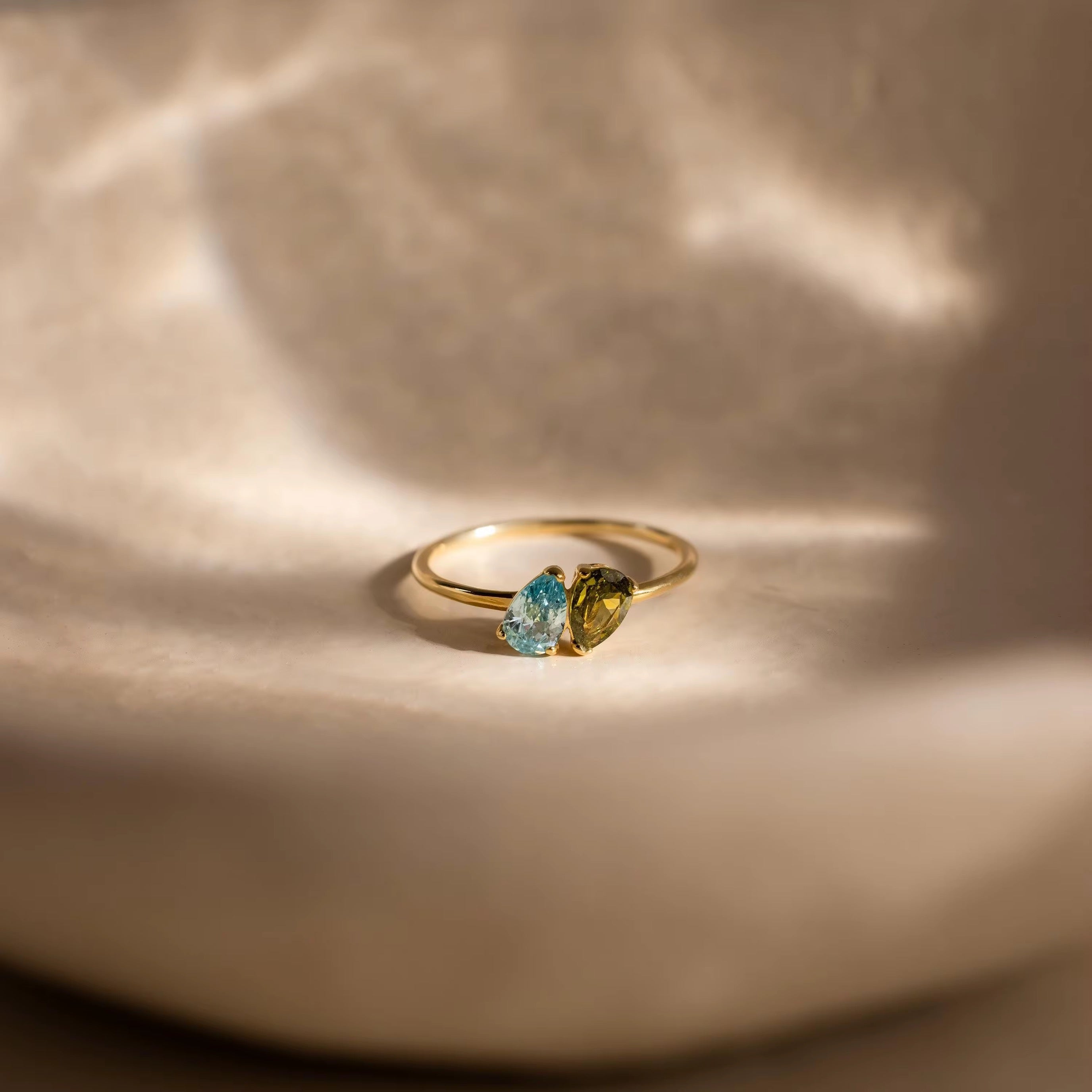 Bague Toi & Moi – Pierres de Naissance