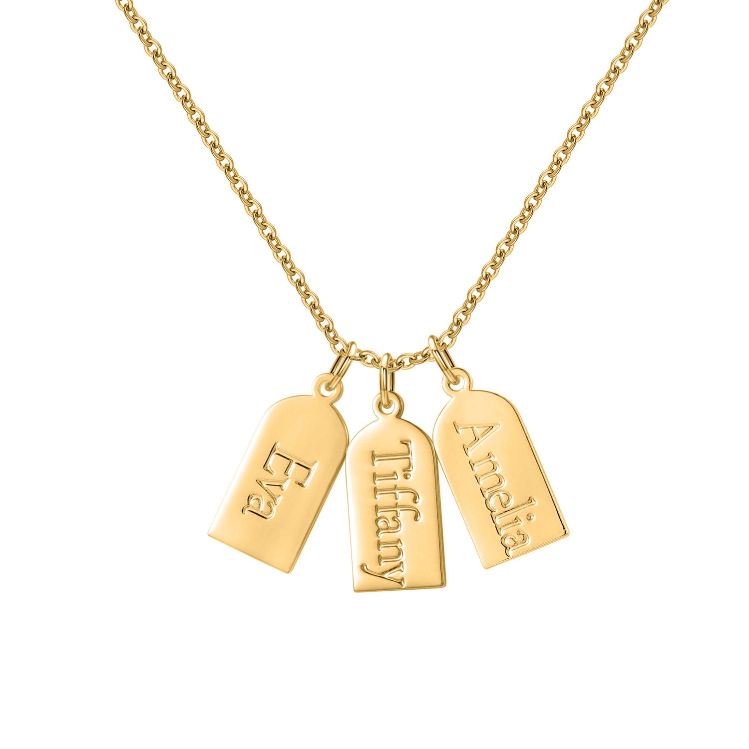 Collier Personnalisé 3 Prénoms | Bijou Gravé Famille