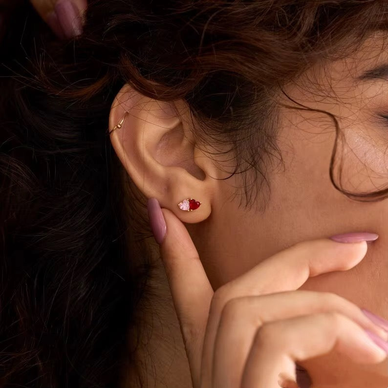 Boucles d'oreilles avec pierre de naissance -  Acier inoxydable