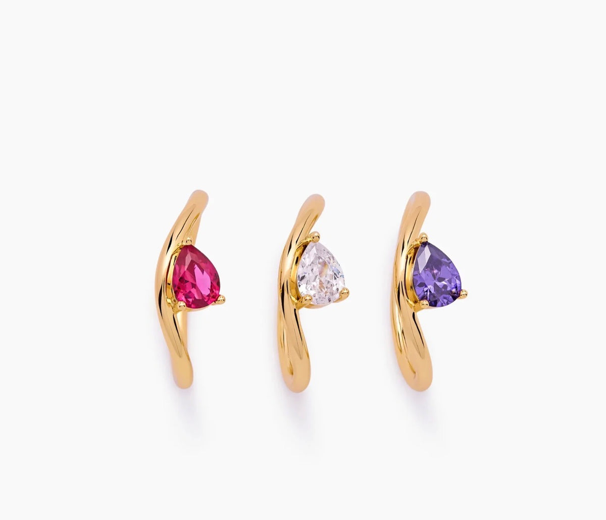 Bague pierre de naissance - Acier inoxydable