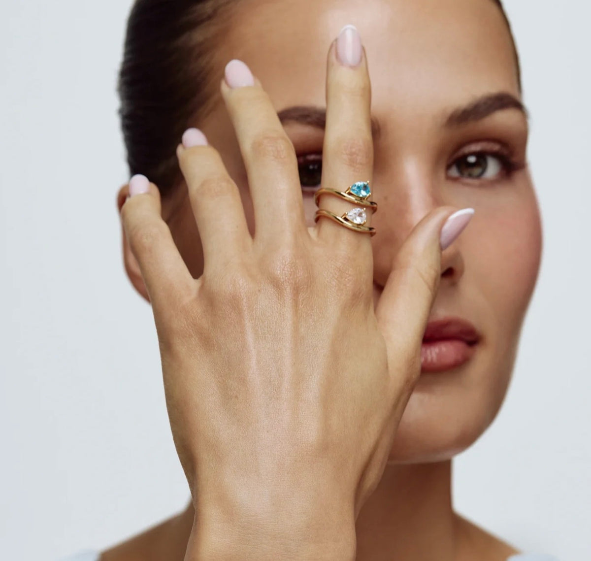 Bague pierre de naissance - Acier inoxydable