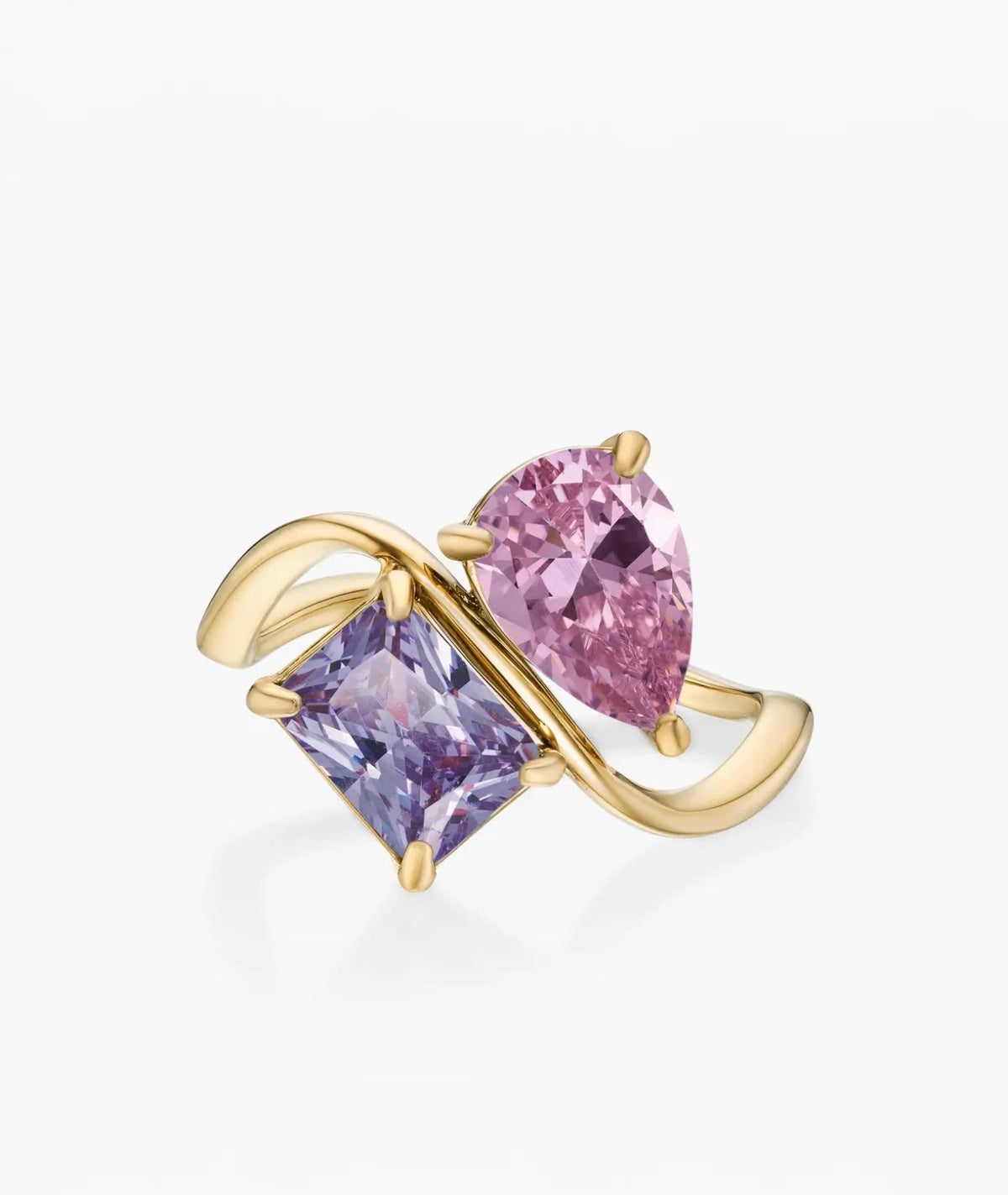 Bague deux pierres de naissance personnalisable – Élia