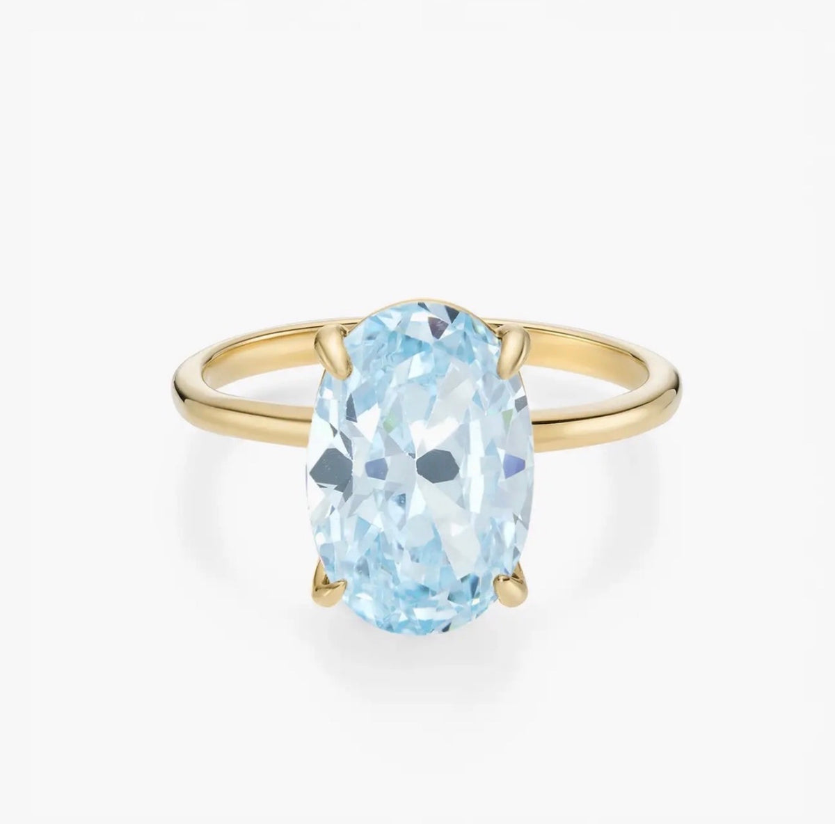 Bague pierre de naissance ovale - Aura