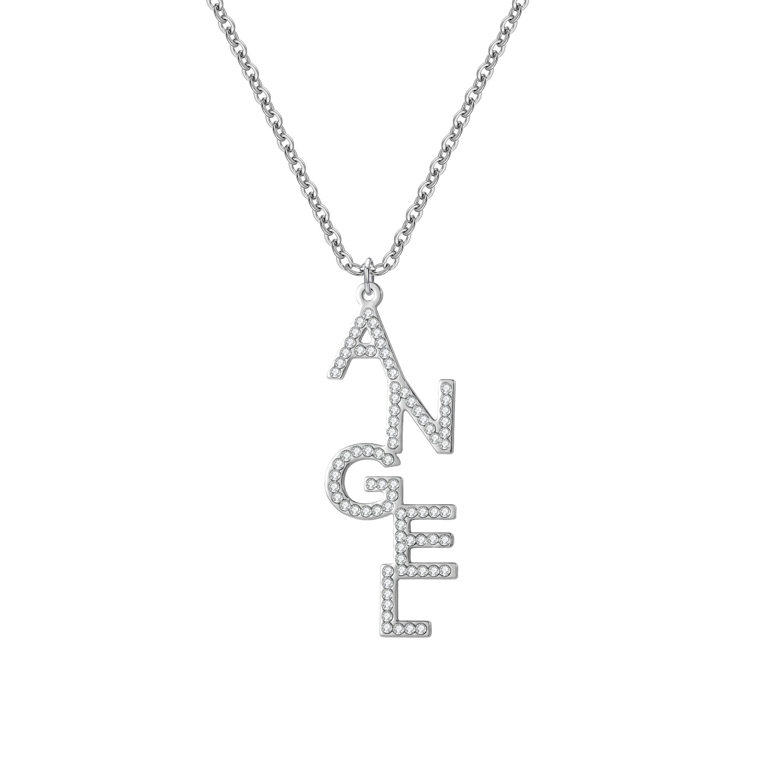 Collier personnalisé vertical à strass