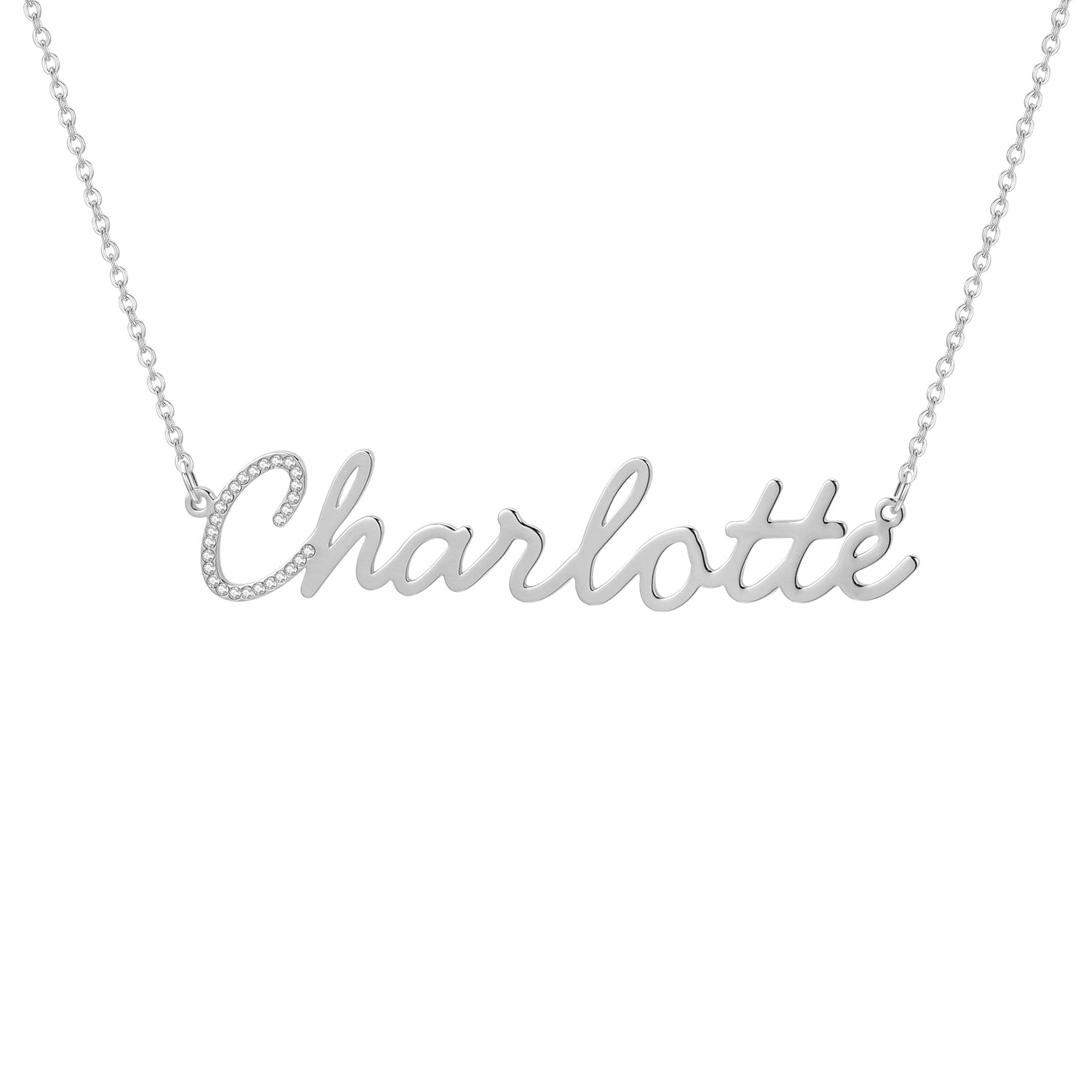 Collier personnalisé strass Charlotte