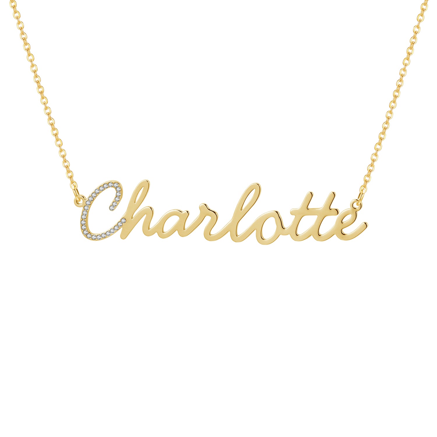 Collier personnalisé strass Charlotte