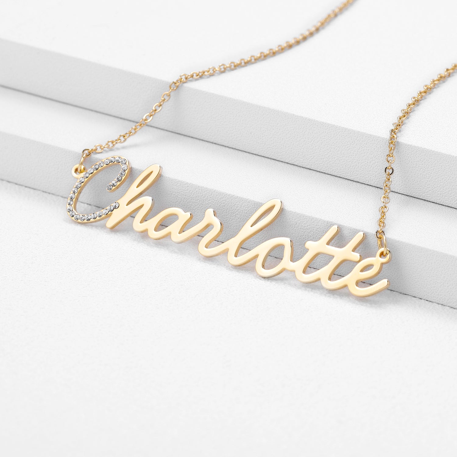 Collier personnalisé strass Charlotte