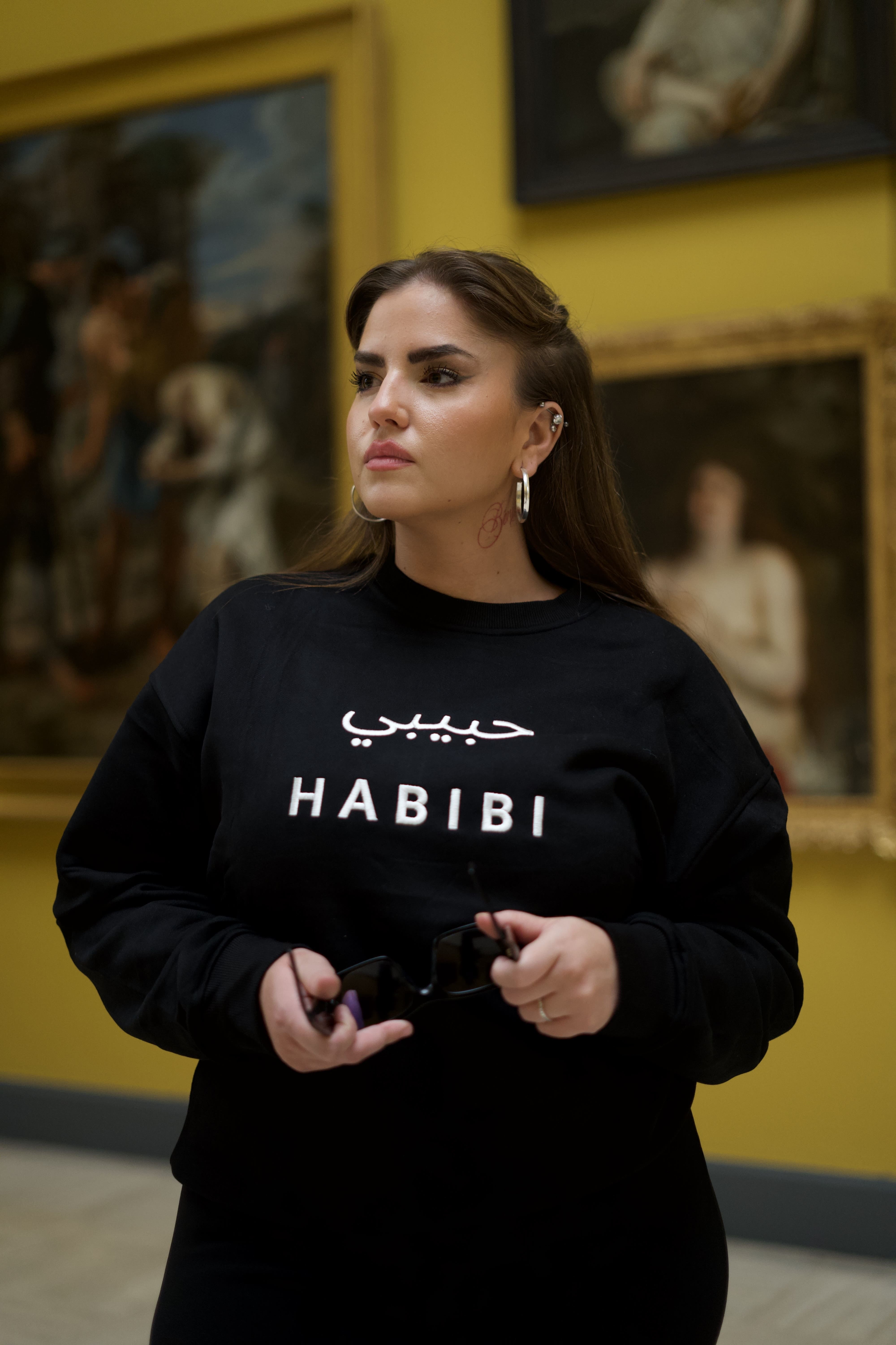 Sweat noir Habibi - Unisexe