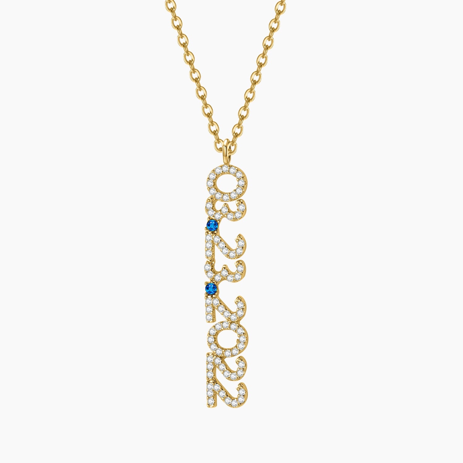 Collier en diamant personnalisé avec date
