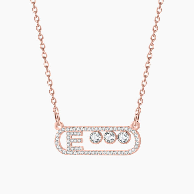 Collier personnalisable en strass initiale